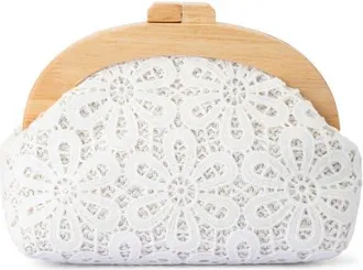 Olga Berg Bonnie Lace Clutch in White at Nordstrom