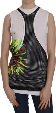 Dsquared2 Dsquared&sup2; Crew Neck Sleeveless Cotton Womens Blouse (Pre-Owned)