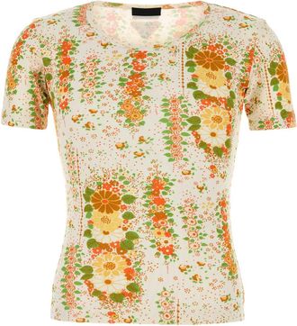 Prada Bedrukt Katoenen T-shirt