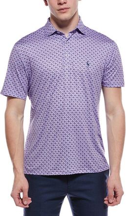 Tailorbyrd Tailorbyrd Carts And Byrds Printed Performance Polo Shirt
