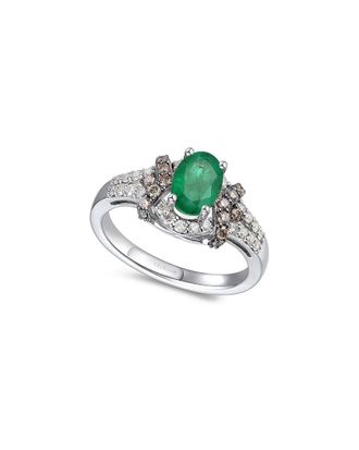 Le Vian 14K 0.61 Ct. Tw. Diamond & Emerald Eternity Ring