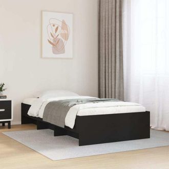 vidaXL Estructura De Cama Madera De Ingenier&iacute;a Negra 100x200 Cm Vidaxl