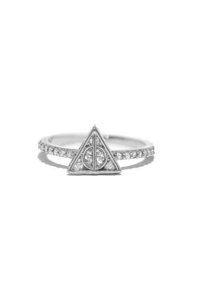 Girls Crew x Harry Potter Deathly Hallows Ring in Silver at Nordstrom, Size 6