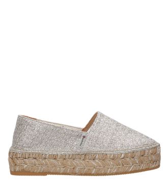 Espadrilles flache Schuhe Silber