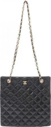 Chanel Black Leather Tote Bag (Pre-Owned)