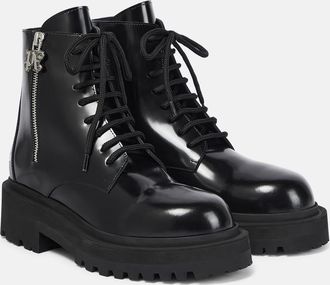 Palm Angels Leather combat boots