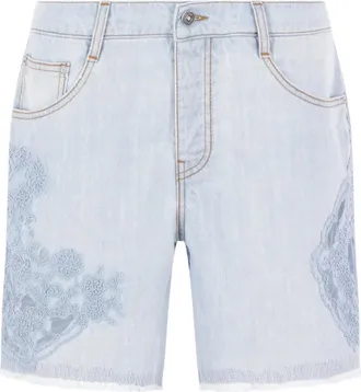 Ermanno Scervino floral-lace shorts - Blue