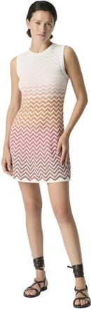 Missoni Sleeveless Chevron D&eacute;grad&eacute; Cotton And Viscose Mini Dress in Green& Brown at Nordstrom, Size 40 It