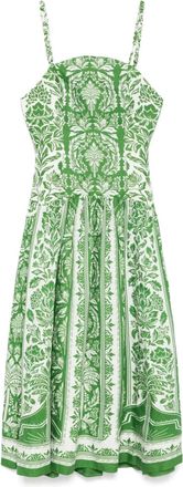 Farm Rio Abito midi Delicate Tapestry - Verde
