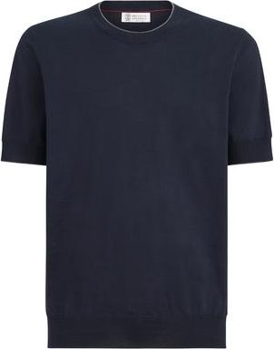 Brunello Cucinelli Cotton T-shirt in Navy Blue at Nordstrom, Size 52 It