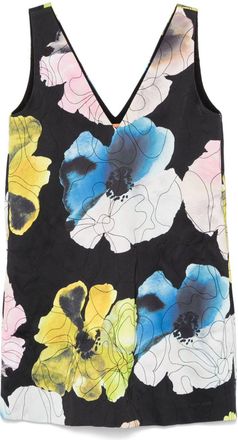 Stine Goya Watercolor Bloom mini dress - Black