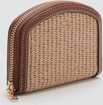 Mango Portafoglio medio texture beige - Donna - Taglia unica - MANGO