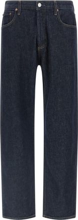 A Gold E Navy Blue Straight Jeans
