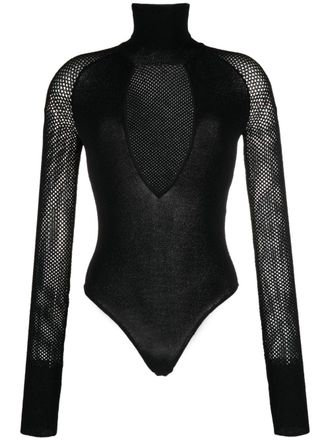 Alessandro Vigilante roll-neck cut-out body - Black