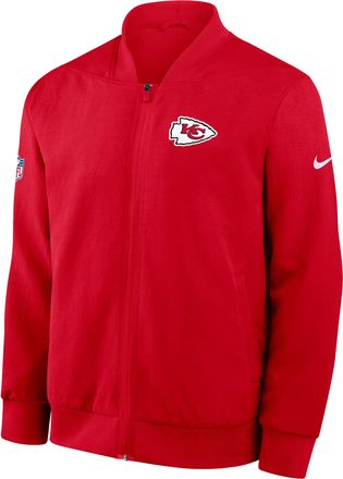 Nike Kansas City Chiefs Sideline Nike Mens NFL Full-Zip Bomber Jacket in Red | 03AU65N7G-3N3