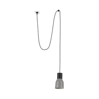Netlighting Kombo Grey Dome Pendant Lamp &Oslash;120 With Plug in Black
