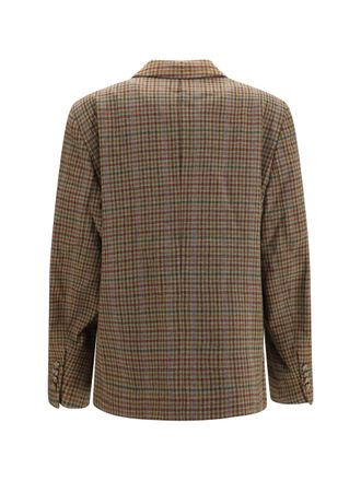 Ganni Checked Twill Recycled Wool Blazer - Multicolor