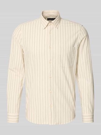 Marc O'Polo Shaped Fit Freizeithemd aus Baumwoll-Mix in Beige, Gr&ouml;&szlig;e XXXL