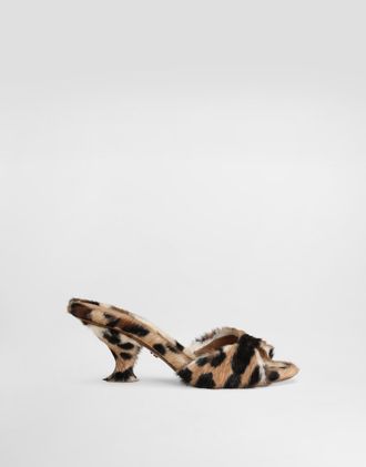 Dolce & Gabbana Leopard-print Keira Mules - Woman Slides And Mules Print 38.5