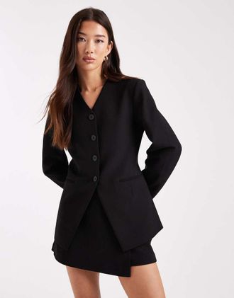 Only Blazer strutturato nero in coordinato