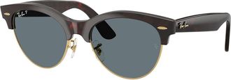 Ray-Ban RB2341 Clubmaster Way Polarized 990/3R Mens Sunglasses Gold Size 51