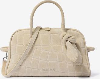 Jacquemus Handtasche aus Wildleder in Kroko-Optik Le petit Turismo