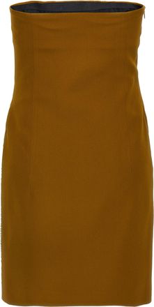The Attico Womens Bicolor Marabou Short Dress
