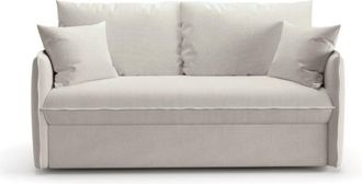 Calicosy Sofá cama 3 plazas con apertura exprés en tela l185 cm - Beige