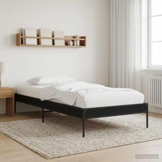 vidaXL Vidaxl Struttura Del Letto Rovere Nero 80 X 200 Cm