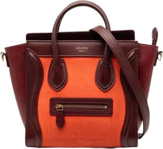 Celine Pre-owned Handbags, female, Orange, Size: ONE SIZE Pre-owned Luggage Tote
