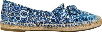 Charlotte Olympia Bandana Espadrille Flats in Blue Canvas