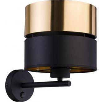 Luminosa Light Designs tk-lighting Hilton applique murale nero e oro 28 cm