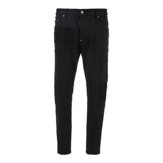 Dsquared2 Slim Fit Jeans, male, Black, XL, Black Skater Jeans in Cotton