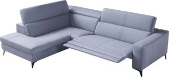 Egoitaliano Ecksofa »Edith, Designsofa mit hohem Sitzkomfort, L-Form« inkl. elektrischer Relaxfunktion und manuell verstellbaren Kopfteilen