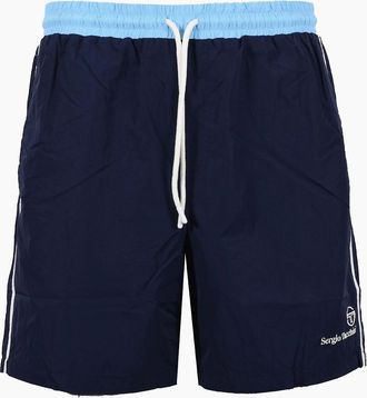 Sergio Tacchini Mens SERGIO TACCHINI CORTESE SWIM SHORT MARITIME BLUE/BALTIC SEA/GARDENIA - Navy - Size: 36/32