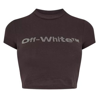 Off-white Off-white Bling Bounce 90s Fit T-shirt Donkergrijs