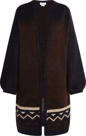 Usha Vest Dames Bruin Veelkleurig