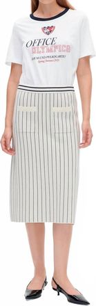 Baum Und Pferdgarten Celie Skirt In Creme Navy Stripe