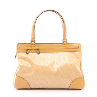 Gucci Yellow Patent Leather Handbag Tote Bag (Pre-Owned)