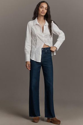 LE JEAN Column High-Rise Wide-Leg Jeans