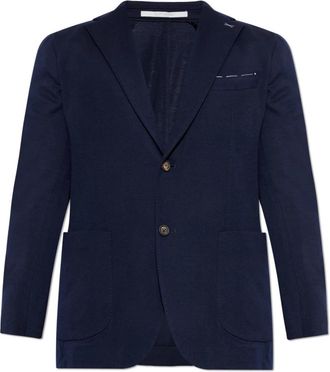 Eleventy Wollen Blazer met Reverskraag - Heren - Blazers - Blauw - XL - Wol - Jassen