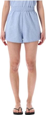 American Vintage Feoly Shorts - Dames - Bermuda - Blauw - XS - Katoen - Korte Broeken