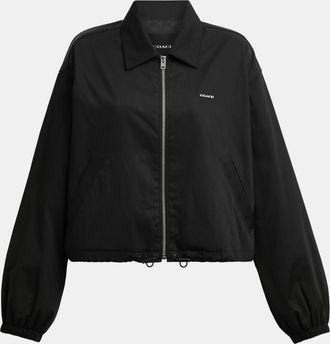 Coach Womens Blouson Windbreaker - Black - Size X-Small