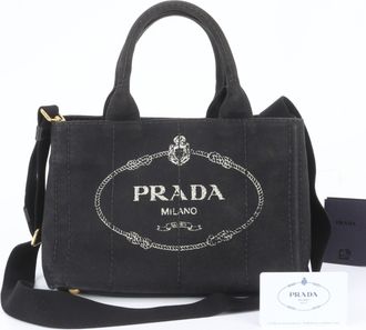 Prada Black Shoulder Bag Tote Bag (Pre-Owned)