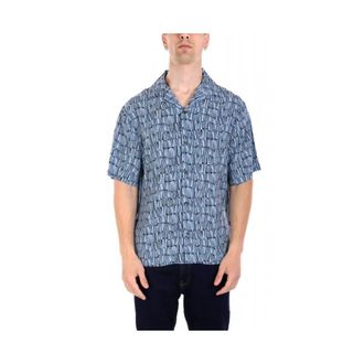 HUGO BOSS Shirts > Casual Shirts - Heren - Korte mouwen Overhemden - Blauw - L - Overhemden
