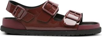 Birkenstock Sandali Milano in pelle con fibbia - Rosso