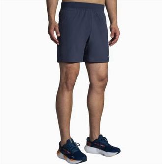 Brooks Sherpa 7 2-In-1 Shorts In Blue Slate