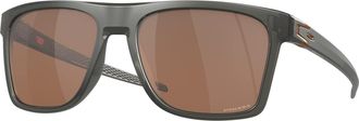 Oakley OO9100 Sunglasses Bundle: OO 9100 LEFFINGWELL 910002 Matte Grey Smoke and Large Red leash Accessory kit