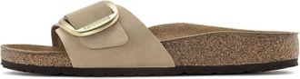 Birkenstock Madrid Big Buckle Nubuck Leather Narrow Fit Sandals Sandcastle 1024009