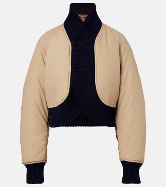 Jean Paul Gaultier Cropped cotton bomber jacket